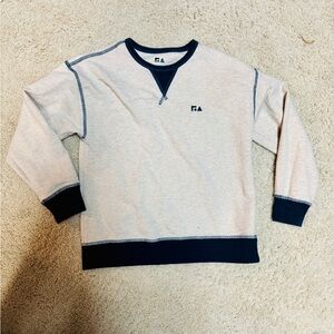 Beige and Navy Sweatshirt